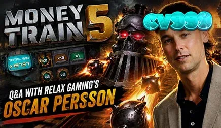Money Train 5 স্লট গেমের একটি দৃশ্য যেখানে নতুন চরিত্র এবং ট্রেন মেকানিক্স প্রদর্শিত হচ্ছে
